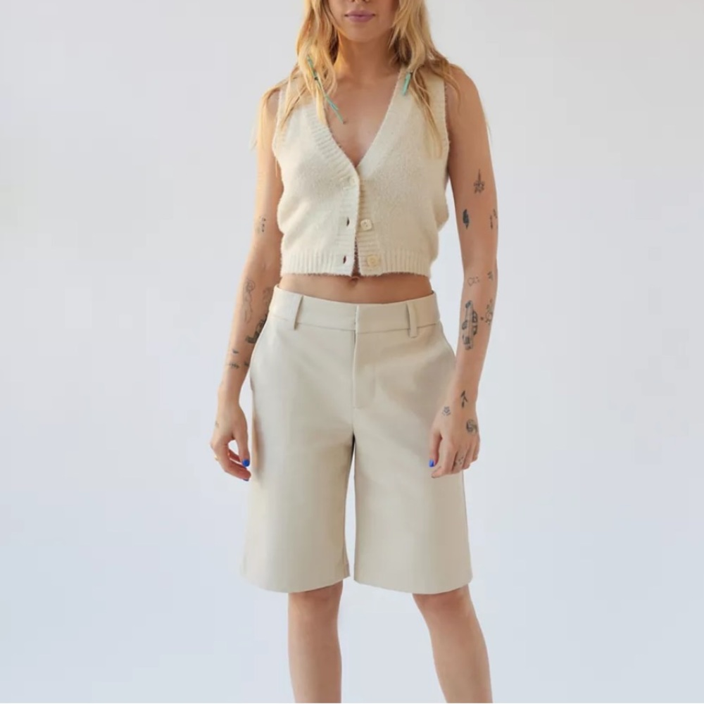 Urban Outfitters BDG Longline Faux Leather Shorts NWOT Size Medium